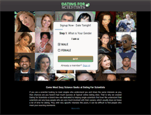 Tablet Screenshot of datingforscientists.com